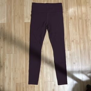 Athleta Deep Burgundy Leggings sz S